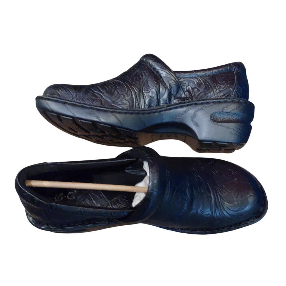 bocshoes Size 9 Black Peggy Faux Leather Slip On Clogs